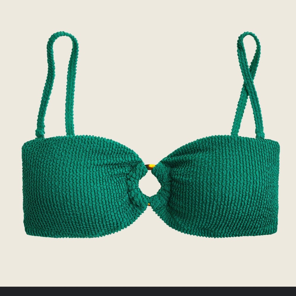 Jcrew green bikini top. NWOT, new without tags, never worn